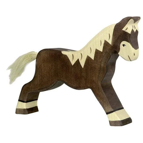 Holztiger Wooden Dark Brown Horse Running 3 Holztiger Wooden Dark Brown Horse Running