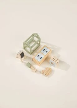 Wooden Doll House Kids Room Furniture & Accessories (7 Pcs) 10 Wooden Doll House Kids Room Furniture & Accessories (7 Pcs) -Children's Trendy Toy Store wooden doll house kids room furniture accessories 7 pcs coco village lil tulips 30057820422262