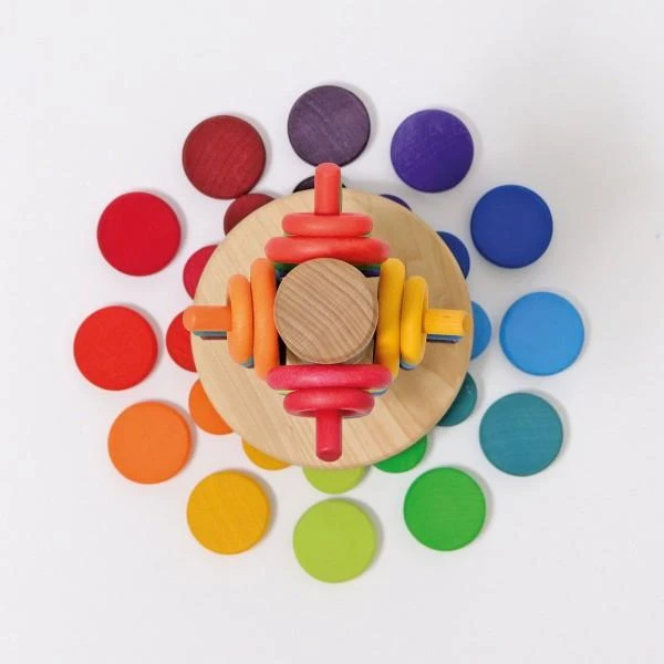 Wooden Rainbow Coins 5 Wooden Rainbow Coins - Image 3