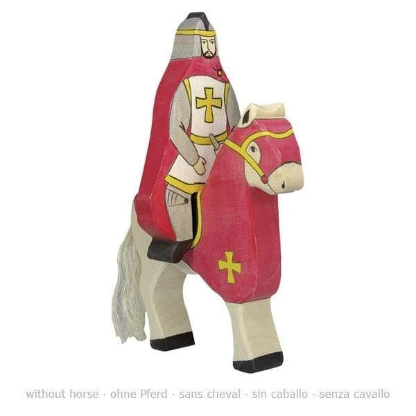 Holztiger Wooden Red Knight W/ Cloak Riding (WITHOUT HORSE) 3 Holztiger Wooden Red Knight W/ Cloak Riding (WITHOUT HORSE)