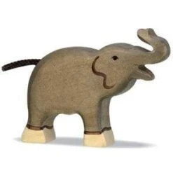 Holztiger Wooden Small Elephant Trunk Raised