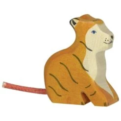 Holztiger Wooden Small Tiger Sitting
