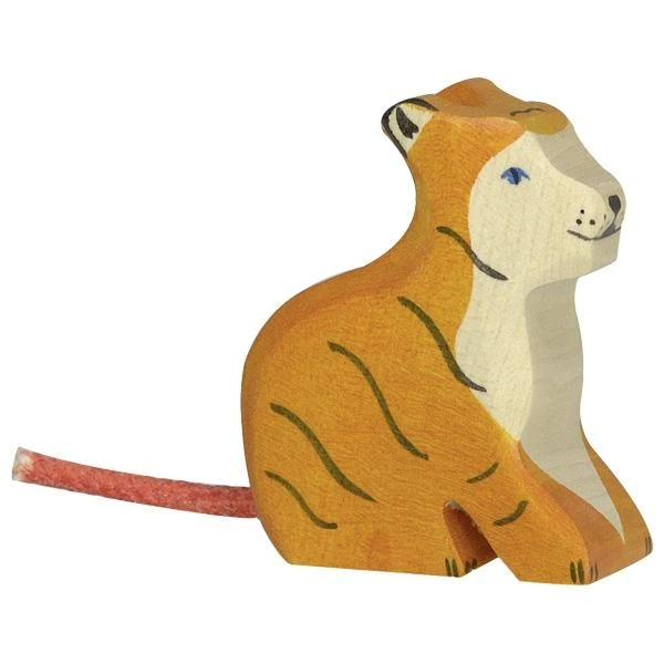 Holztiger Wooden Small Tiger Sitting 3 Holztiger Wooden Small Tiger Sitting