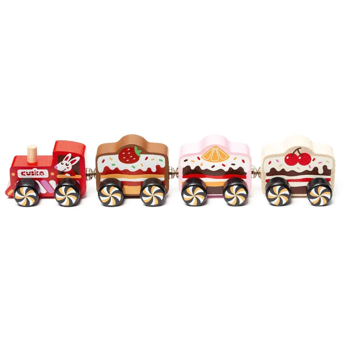 Wooden Train Cakes On Magnets 4 Wooden Train Cakes On Magnets - Image 2