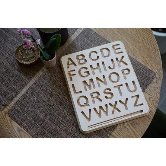 Wooden Uppercase Alphabet Tracing Boards W/ Stylus 4 Wooden Uppercase Alphabet Tracing Boards W/ Stylus - Image 2