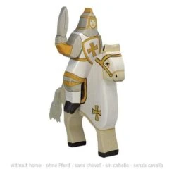 Holztiger Wooden White Tournament Knight Riding (WITHOUT HORSE)