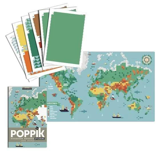 World Map Sticker Poster 4 World Map Sticker Poster - Image 2